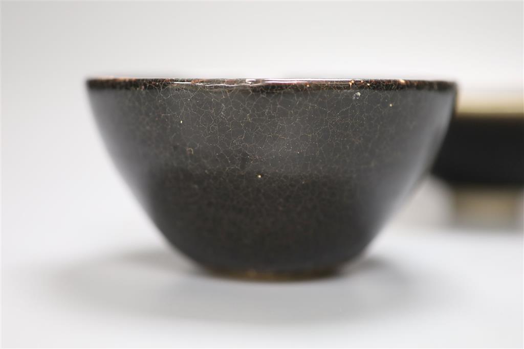 Two Chinese Henan type black glazed bowls, diameter 16cm